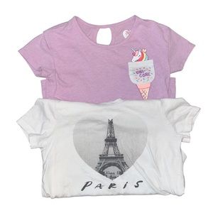 Bundle of two girls tee shirts. Size 5/6.Perfect  for summer.